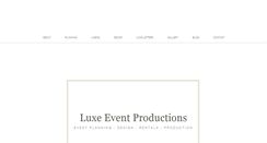 Desktop Screenshot of luxeeventproductions.com